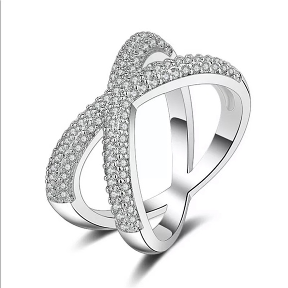 Infinity Women White Sapphire 925 Silver - Picture 5 of 6